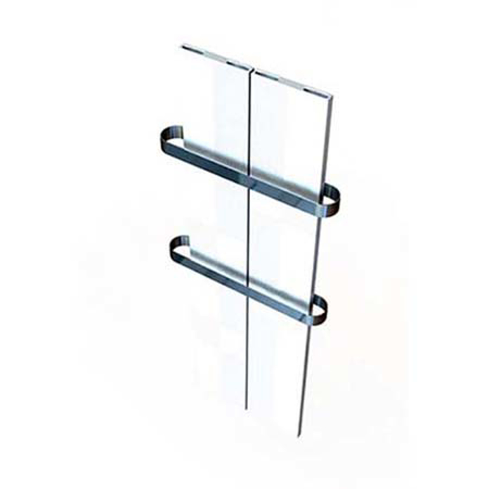 Slika CINI sušac toplovodni 404x1200 beli MONO hrom precka